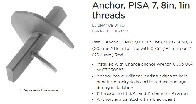 Anchor 8in 7k 1in